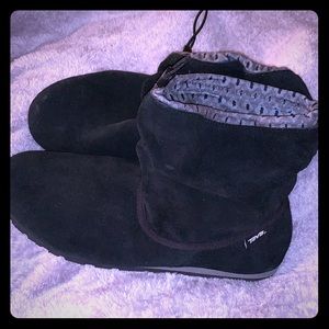 Adorable Black Suede Teva Booties